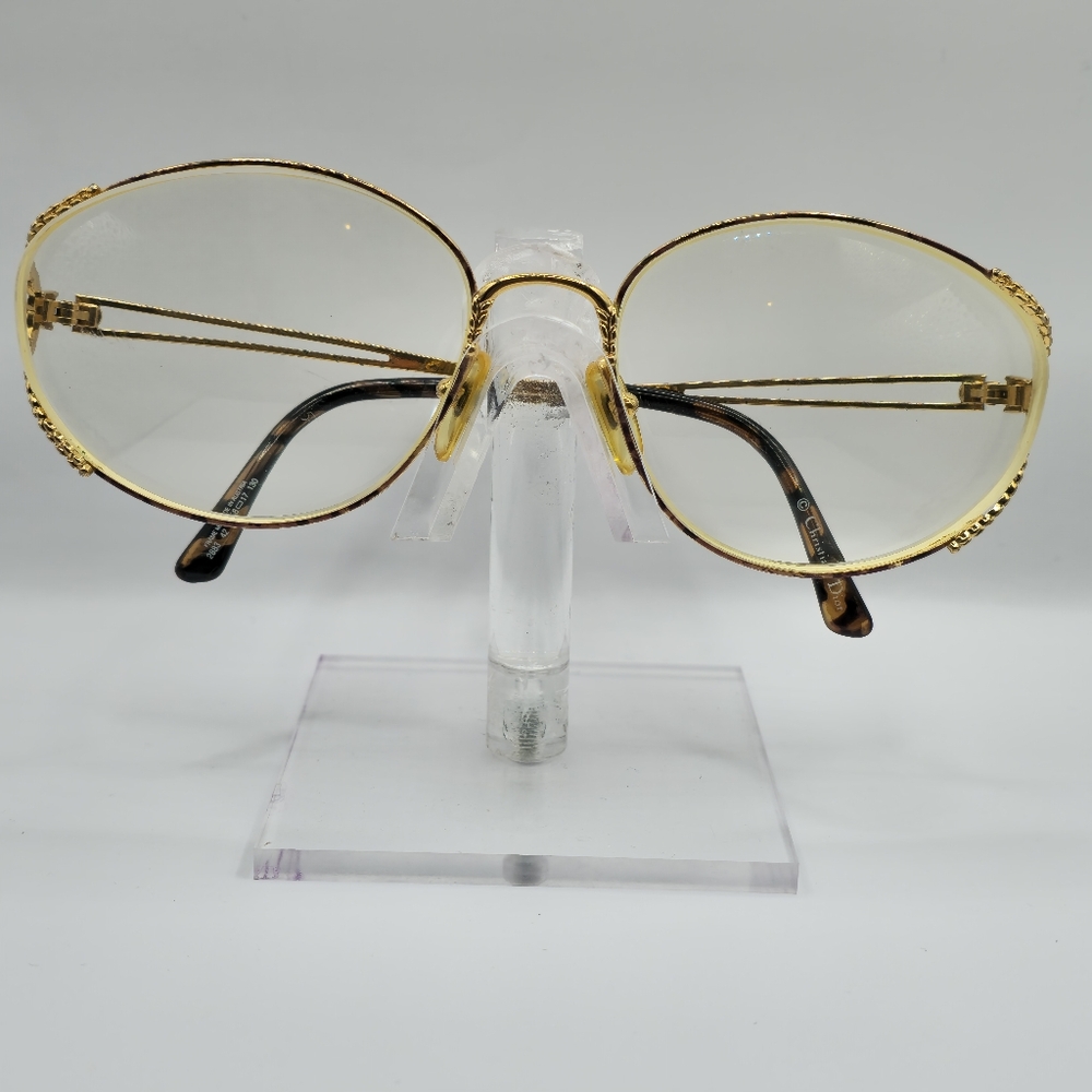 Christian Dior Vintage Gold & Brown Sunglass Frame